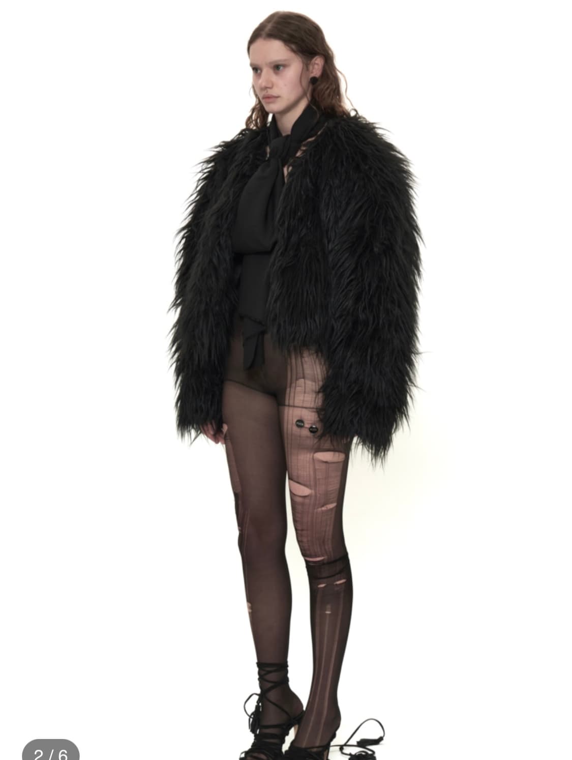 604서비스 FUR JACKET WITH ARMY PATCH IN BLA 상품이미지4