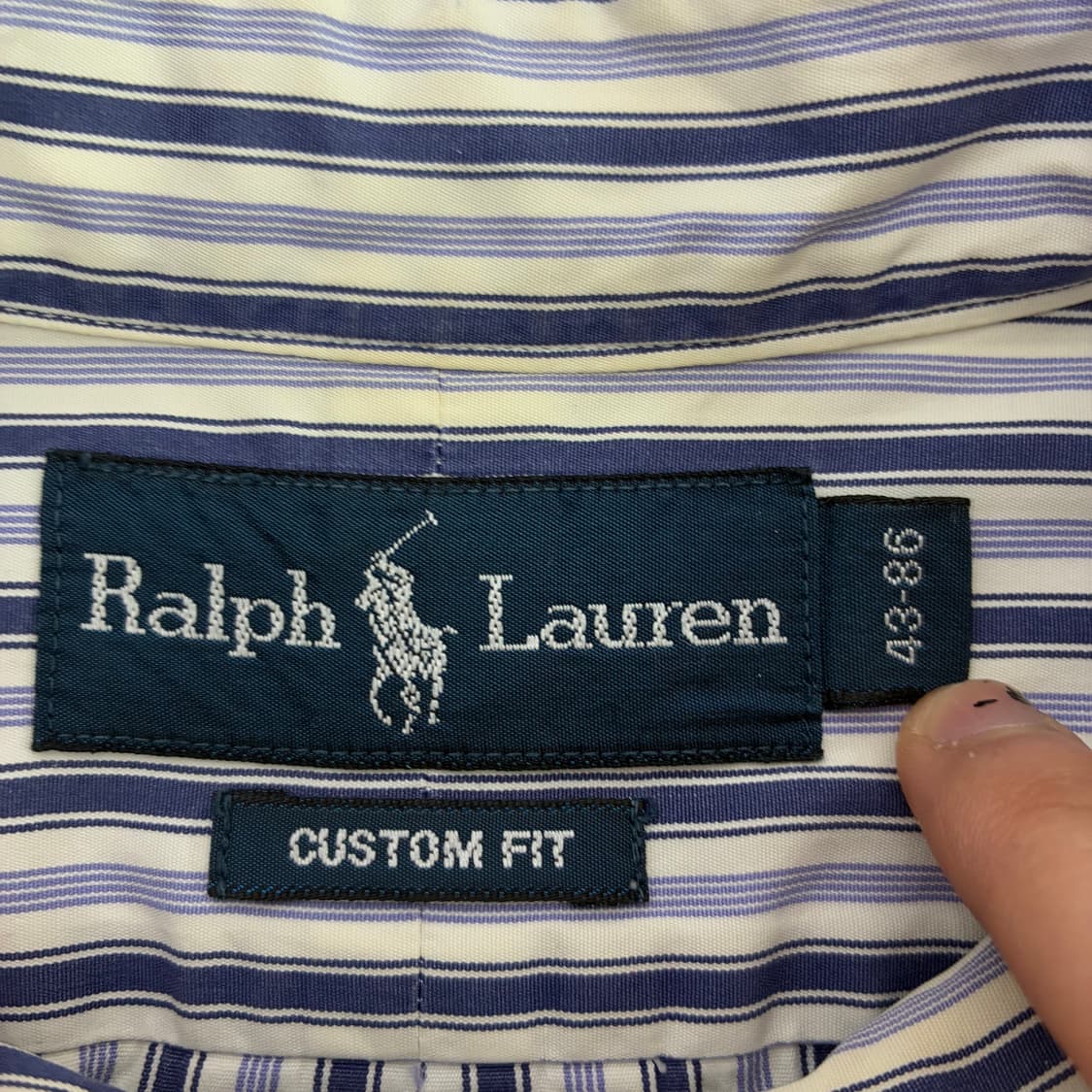 Polo  폴로 랄프로렌 자수 코튼 커스텀핏 스트라이프 셔츠 상품이미지4