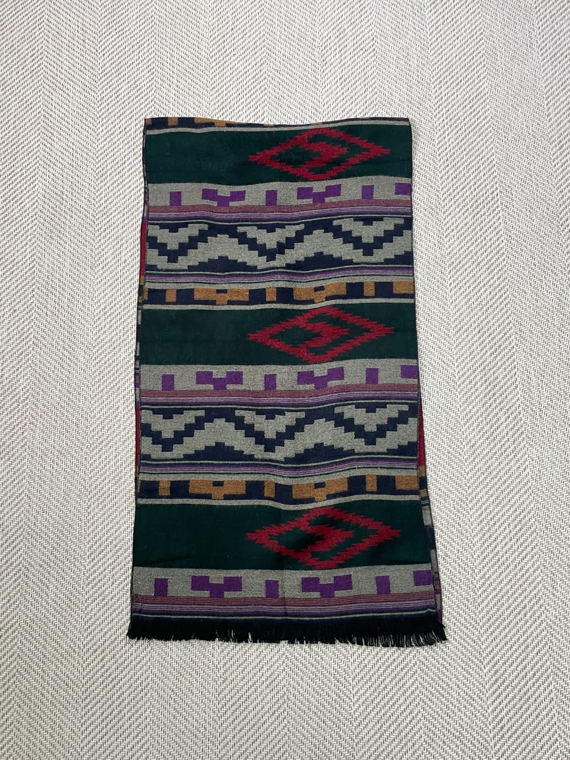 빈티지 에스닉 다이아몬드 모티프 패턴 머플러 J03593 상품이미지3