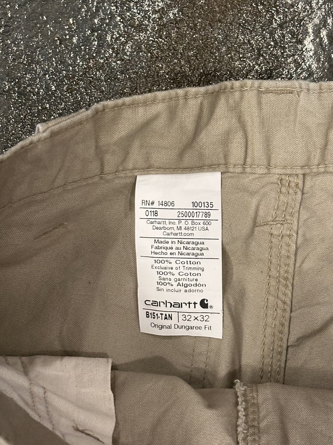 Carharrt 칼하트 오리지널 덩가리핏 워크팬츠 32x32 상품이미지3