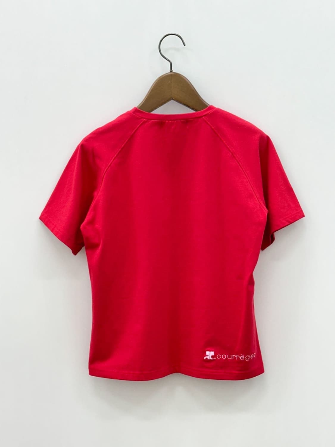 courreges / 꾸레쥬 레드 빅 로고 반팔 티셔츠  상품이미지4