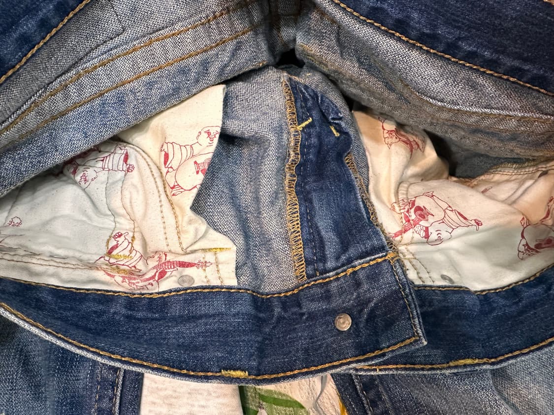 트루릴리전 빈티지 y2k 리벳포인트 로우라이즈 데님 상품이미지4