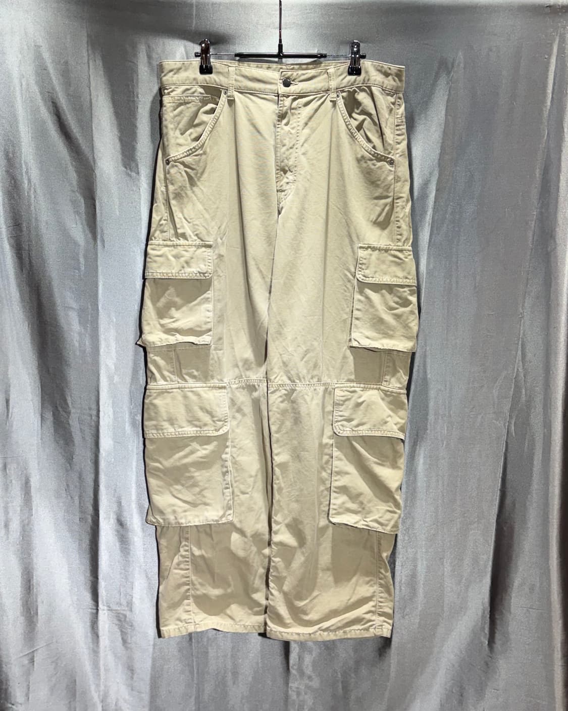 35in ZARA 자라 4포켓 절개 베이지 카고팬츠 상품이미지3