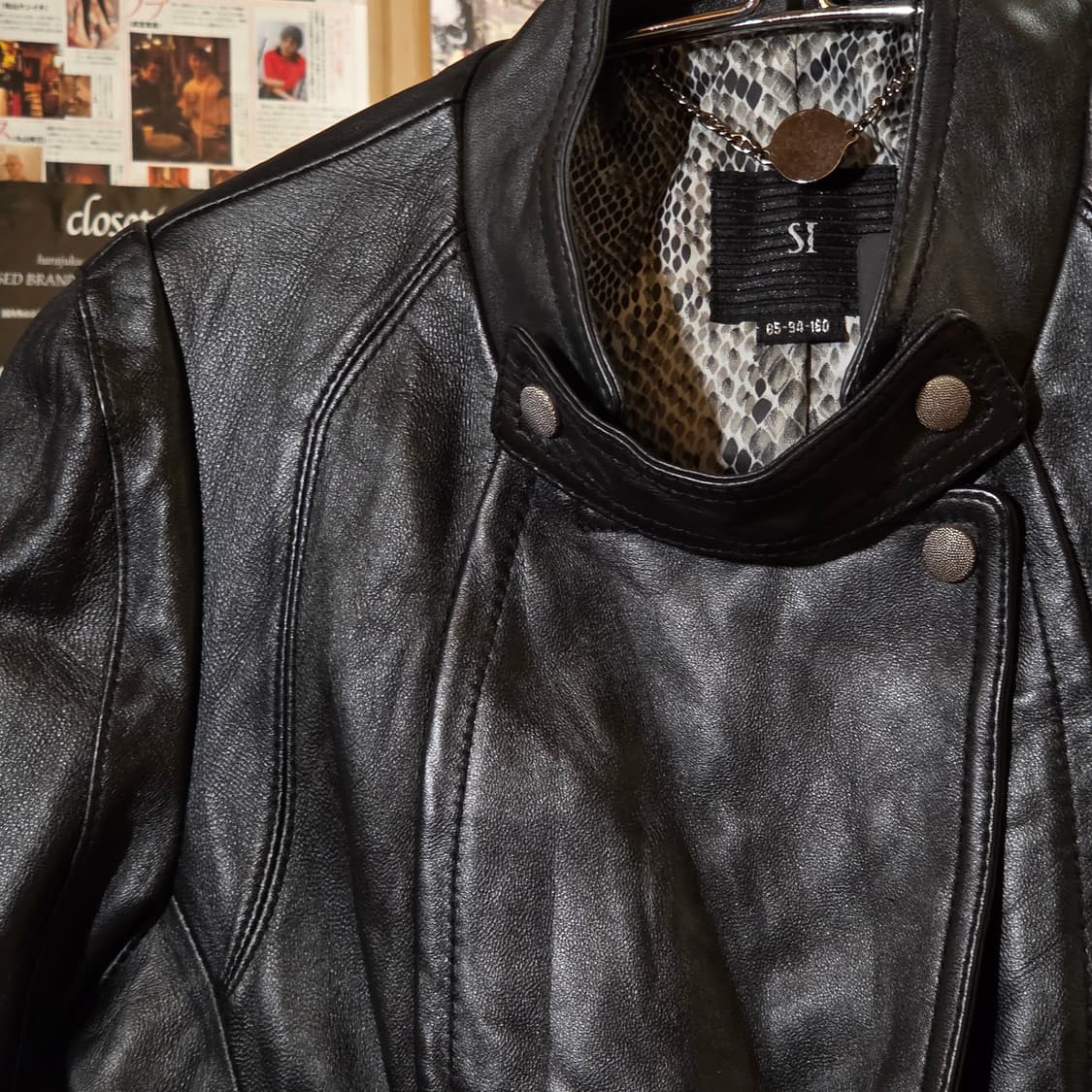 빈티지 나폴레옹 무드 더블버튼 양가죽 자켓 상품이미지3