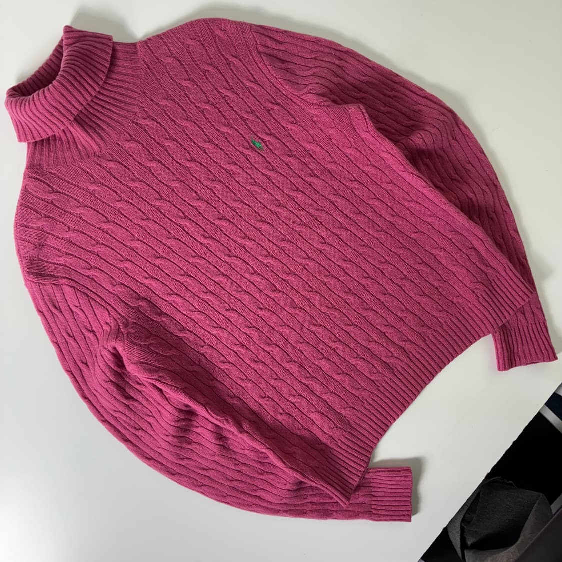 Polo  폴로 랄프로렌 자수 램스울 핑크 터틀넥 니트  상품이미지2