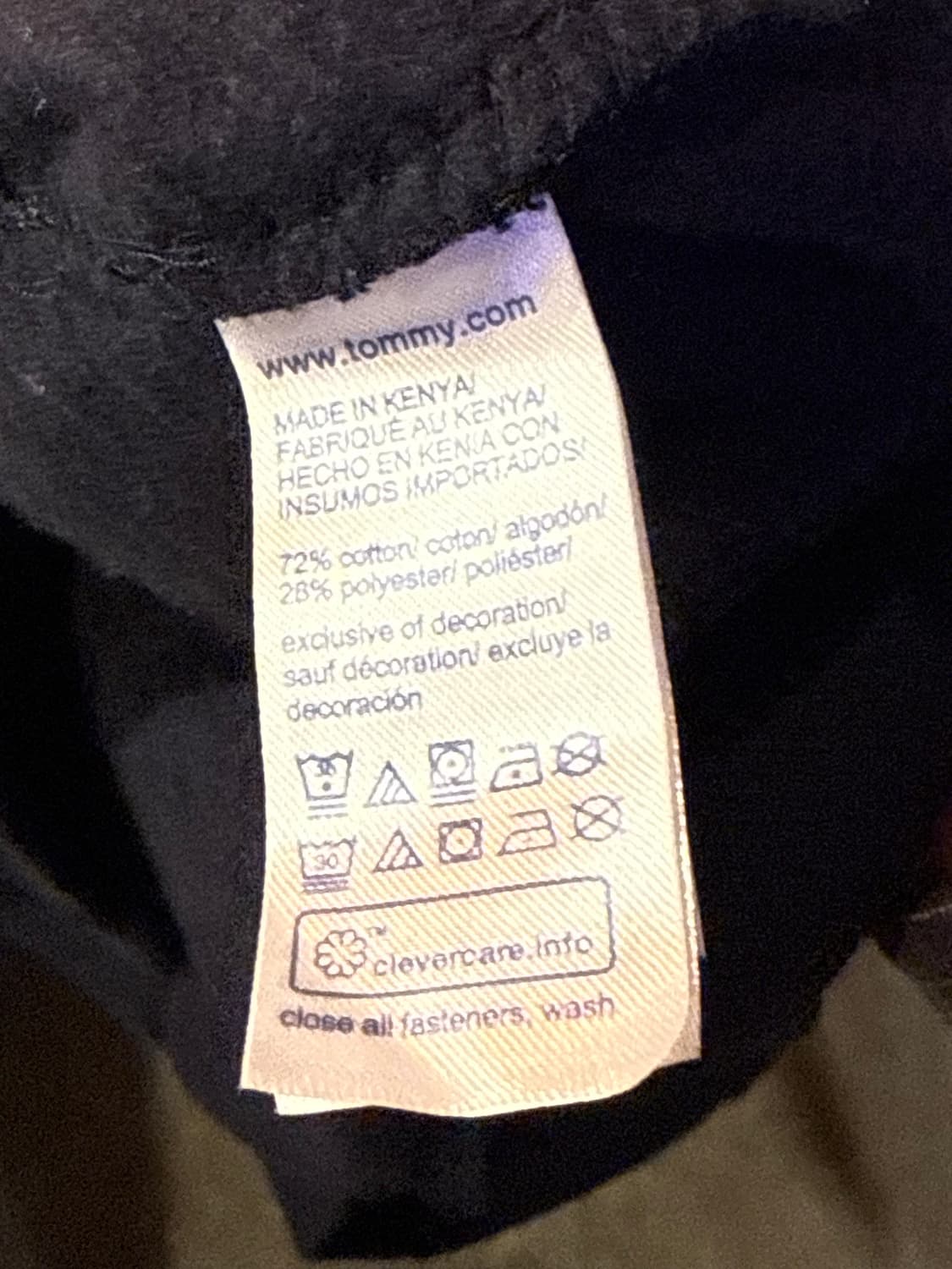 타미힐피거 자수로고 블랙 후드집업 상품이미지3