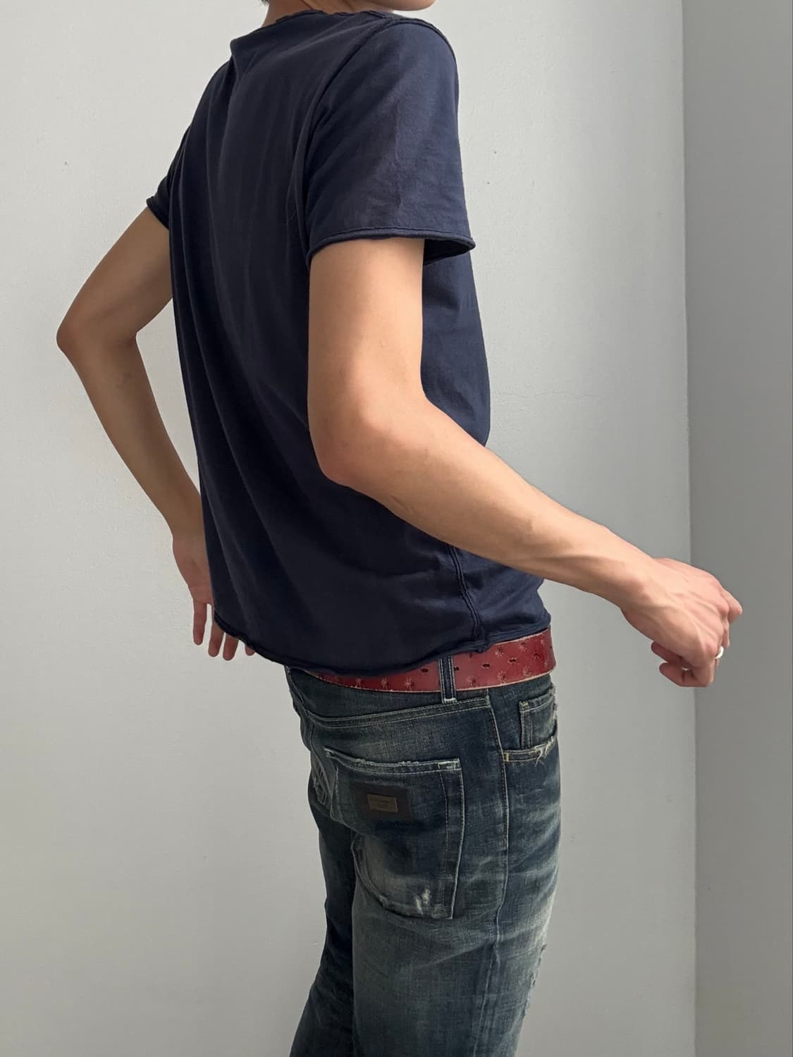 Textured damage diesel short sleeves 상품이미지3