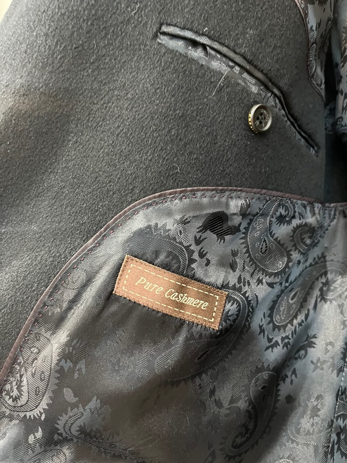 로가디스 캐시미어100% 하프 코트 블랙 95 상품이미지2