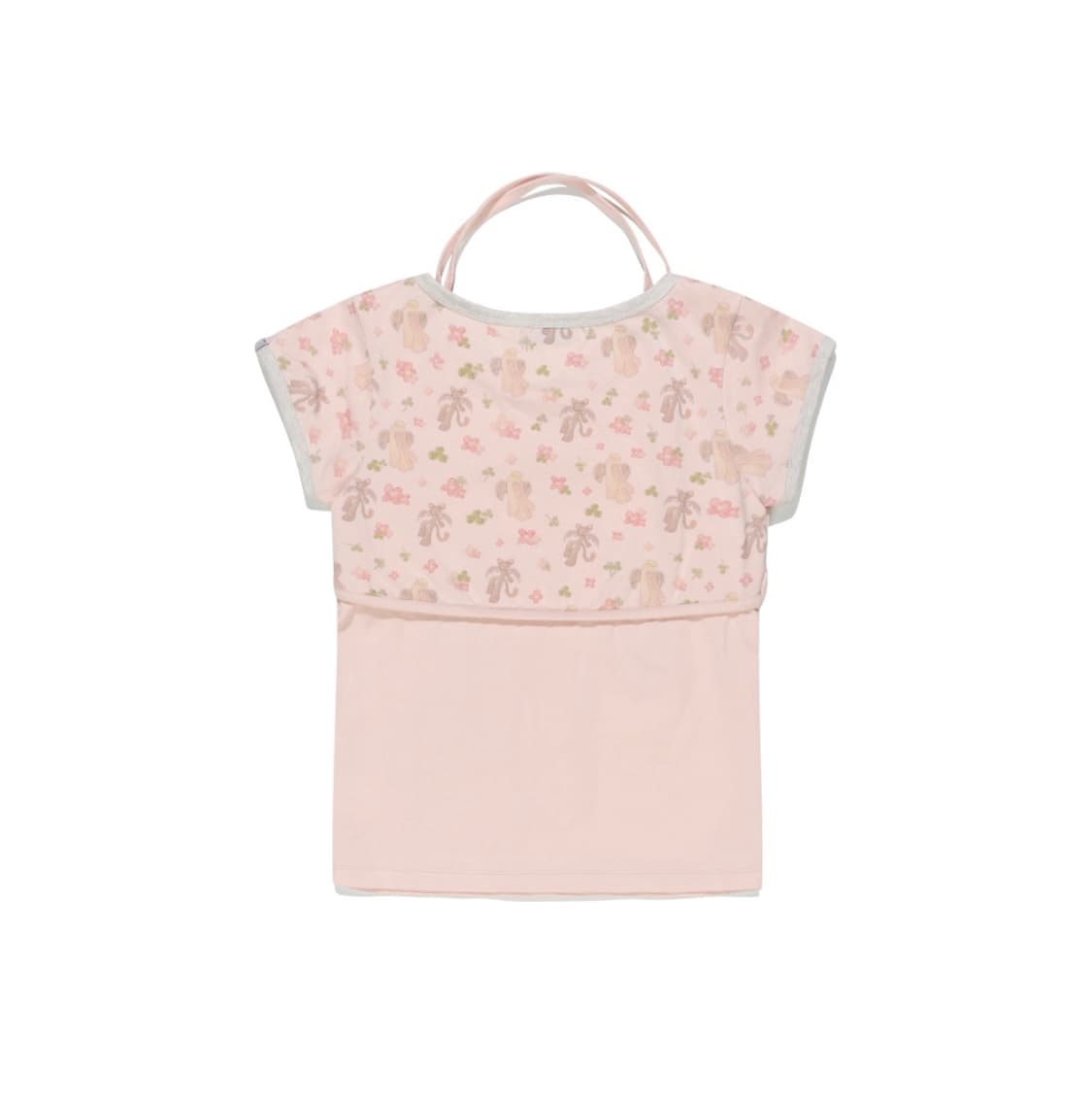 PEHRT Halter Neck Bolero Print T shirt 상품이미지2