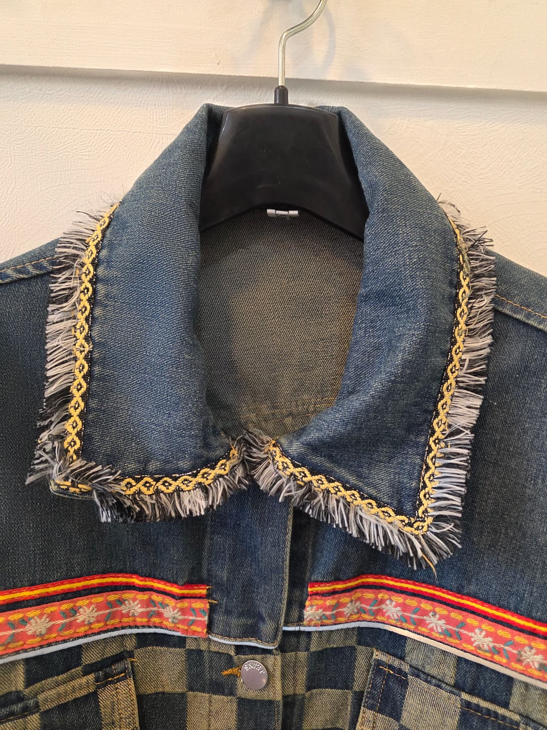 빈티지 데님 청자켓 프린지 디테일 상품이미지1