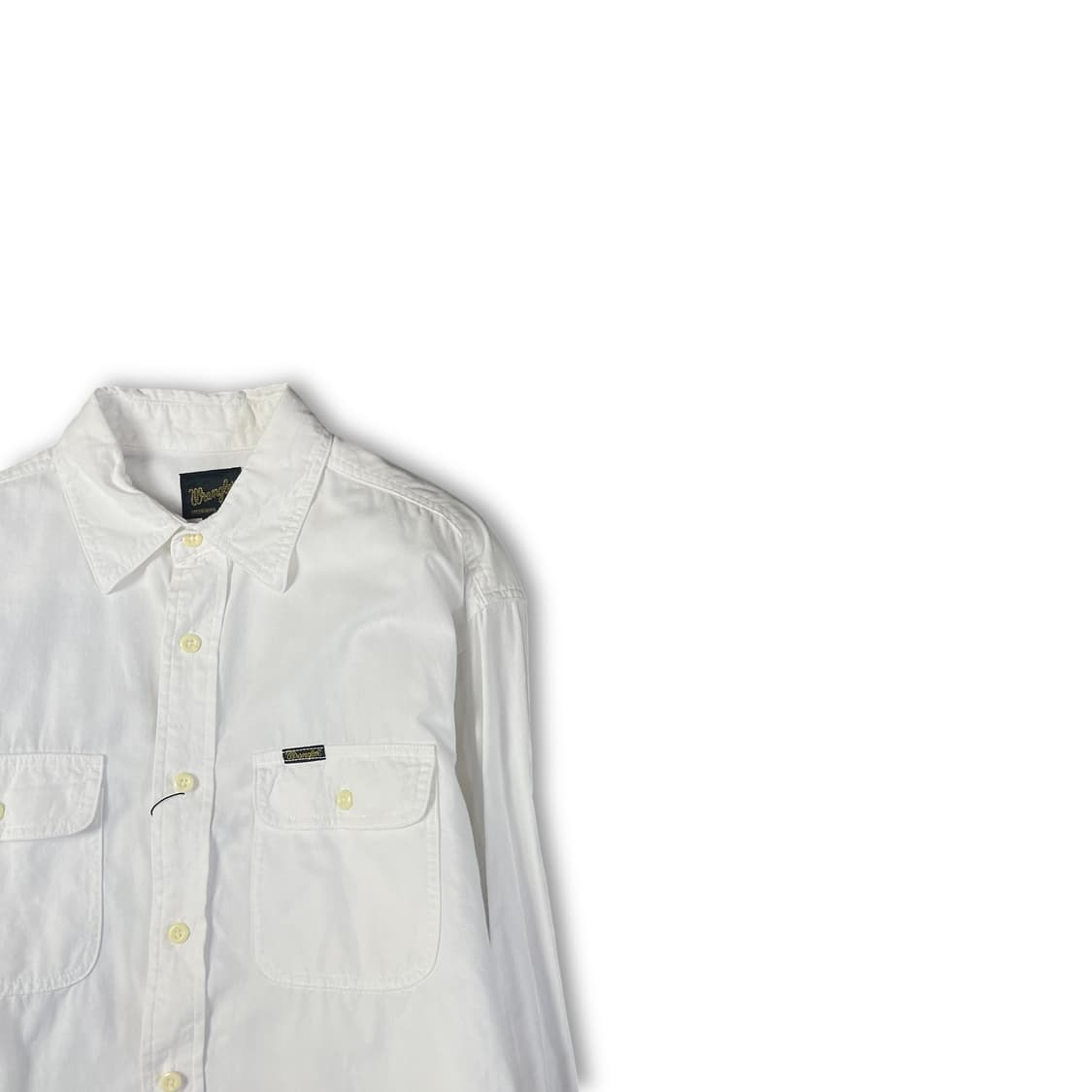 랭글러 화이트 투포켓 코튼 긴팔 셔츠 L 상품이미지2