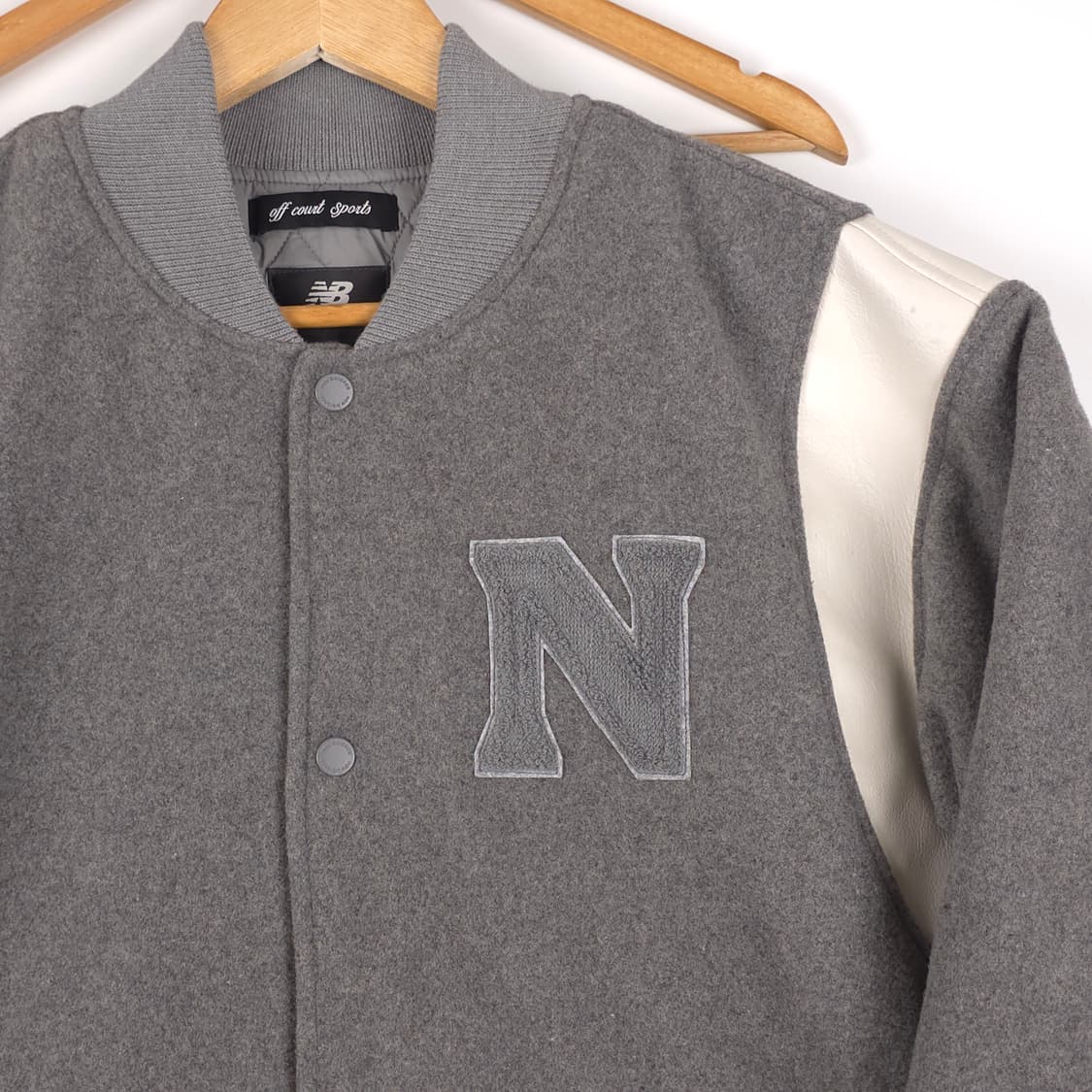 뉴발란스 바시티 자켓 그레이 화이트 (L) 상품이미지3