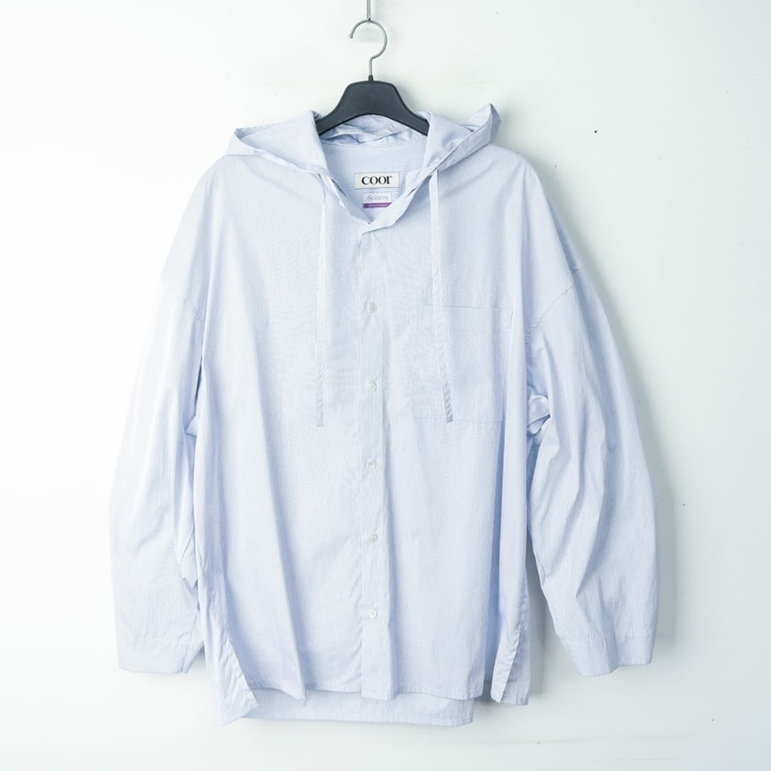 100/쿠어 파카링 디테쳐블 스트라이프 후드 셔츠 상품이미지1