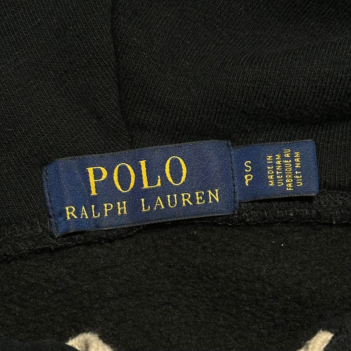 S 폴로랄프로렌 빅로고 블랙 기모 후드티 상품이미지4