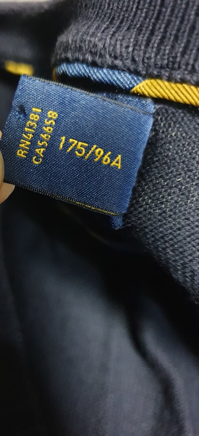 폴로랄프로렌 피마코튼 브이넥 니트 네이비 (M) 상품이미지4