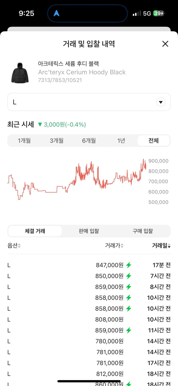 아크테릭스 세륨 후디 블랙 L사이즈 상품이미지3