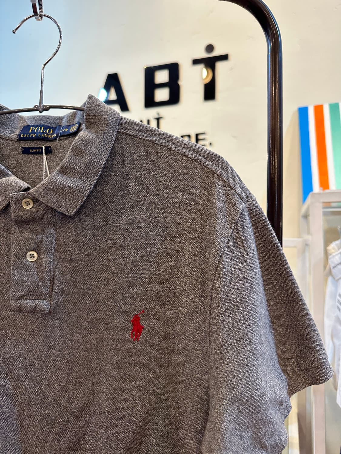 폴로 랄프로렌 반팔 카라티 슬림핏 그레이 L 상품이미지2