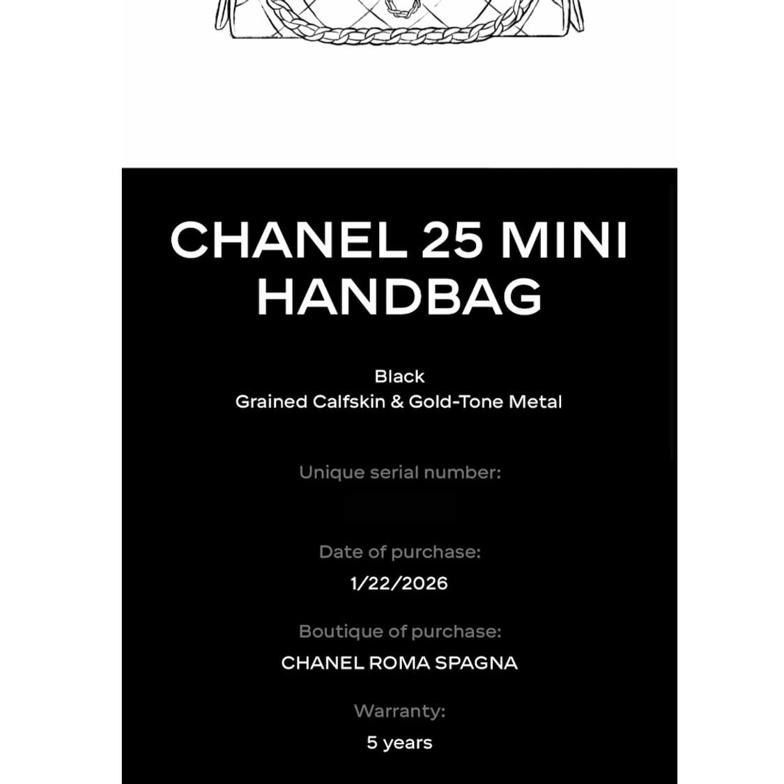 샤넬 25백 미니 블랙 골드 ( 미개봉 / 새상품 / 선물 추천 ) 상품이미지8