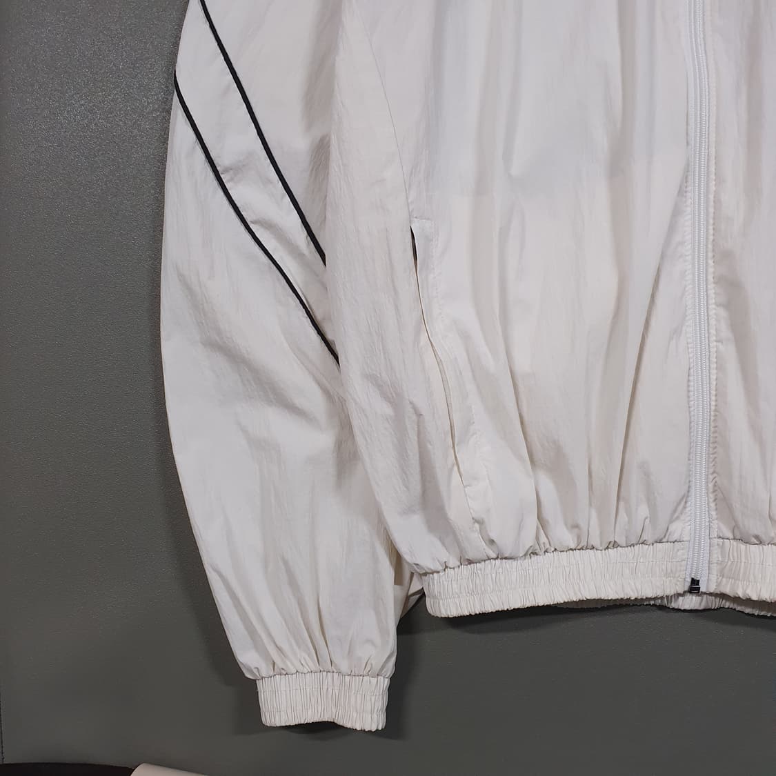 L) 압도 003 WAGEN 윈드브레이커 화이트 바람막이 자켓 희귀 상품이미지6
