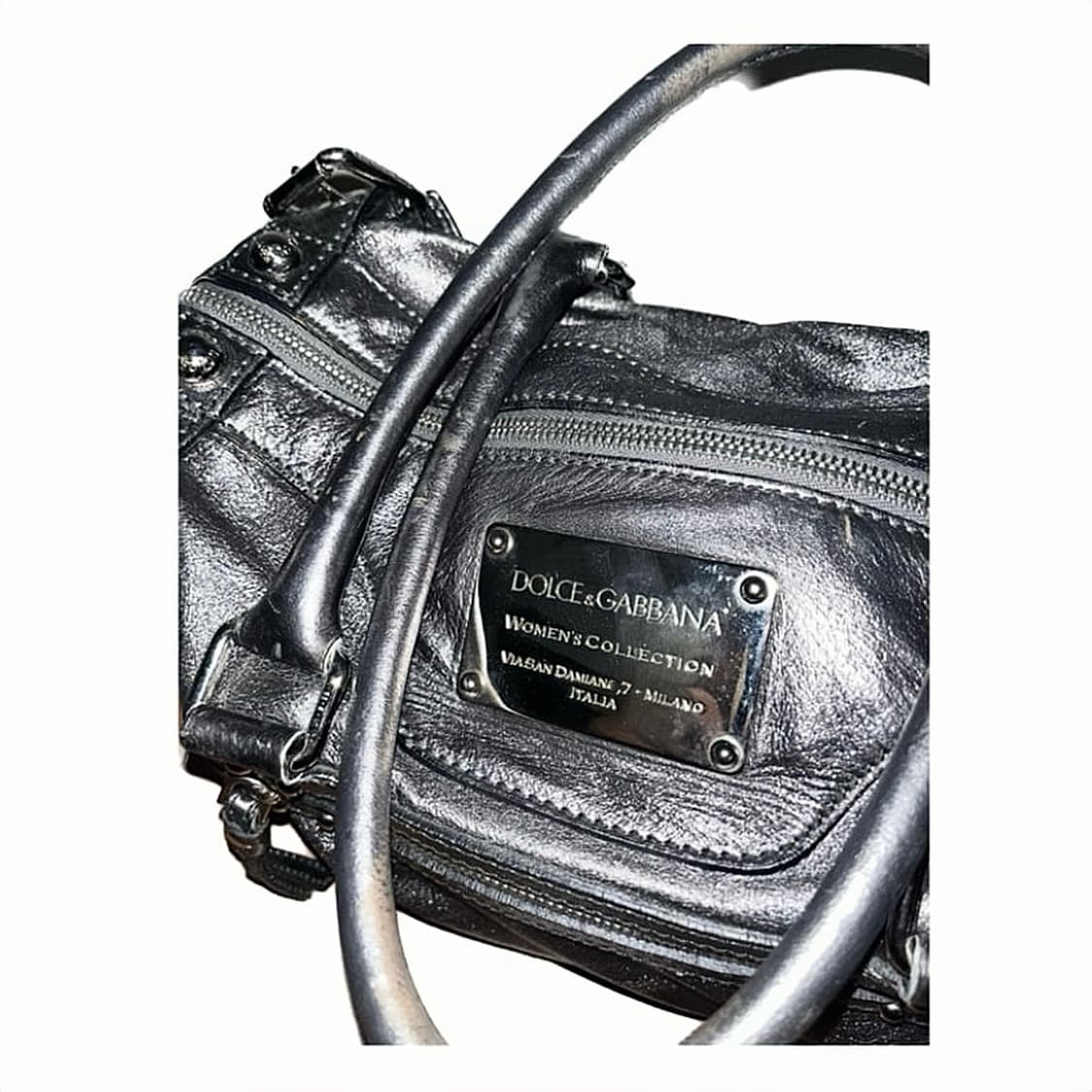 돌체앤가바나 빈티지 메탈릭 실버 숄더백 가방 상품이미지2