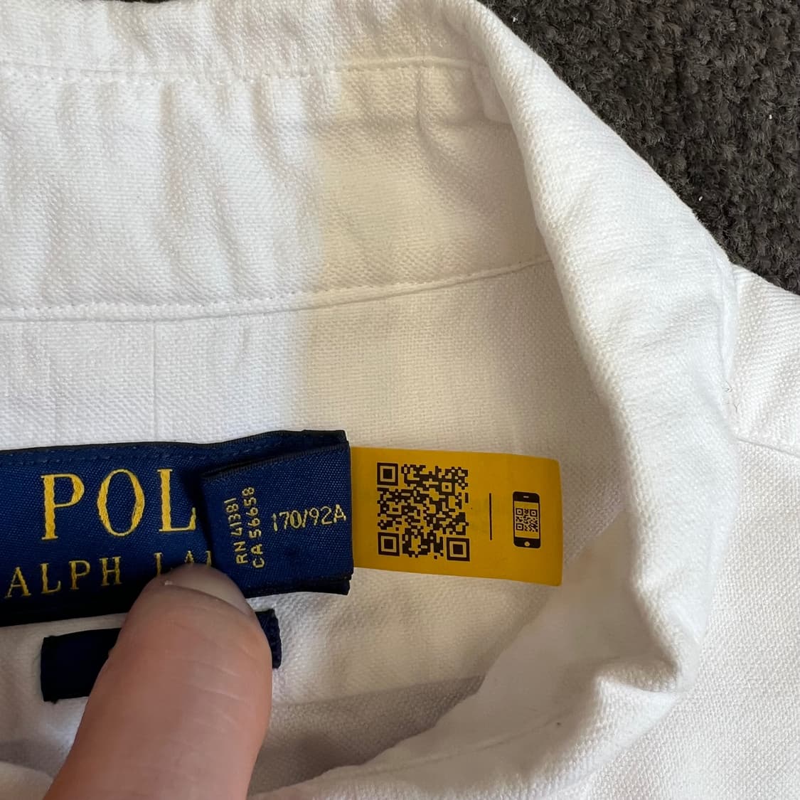 폴로 랄프로렌 화이트 옥스포드 셔츠 상품이미지4