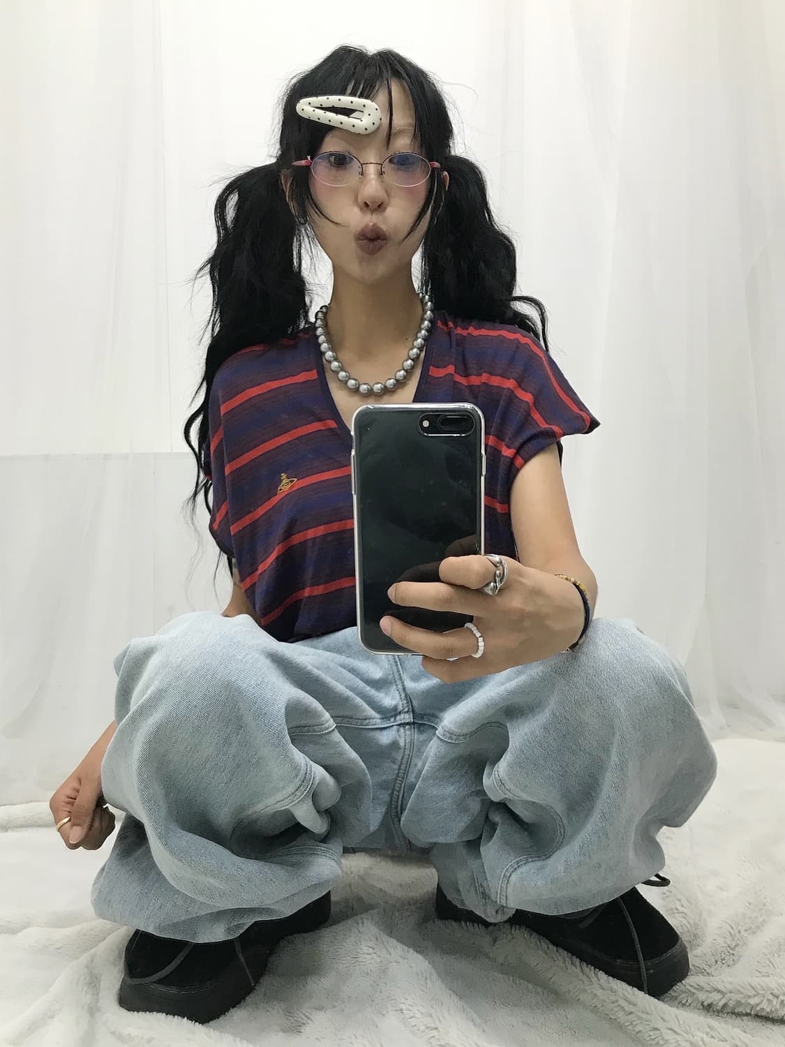 🖤 비비안웨스트우드 스트라이프 오알비 탑 🖤 상품이미지1