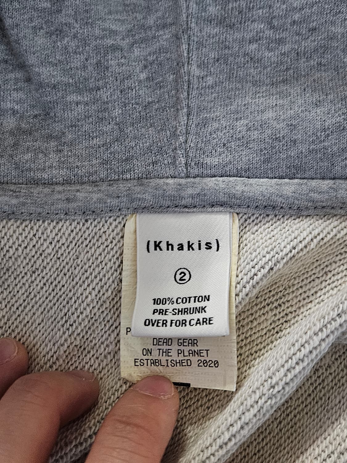 카키스 후드집업 사이즈2 M 상품이미지2