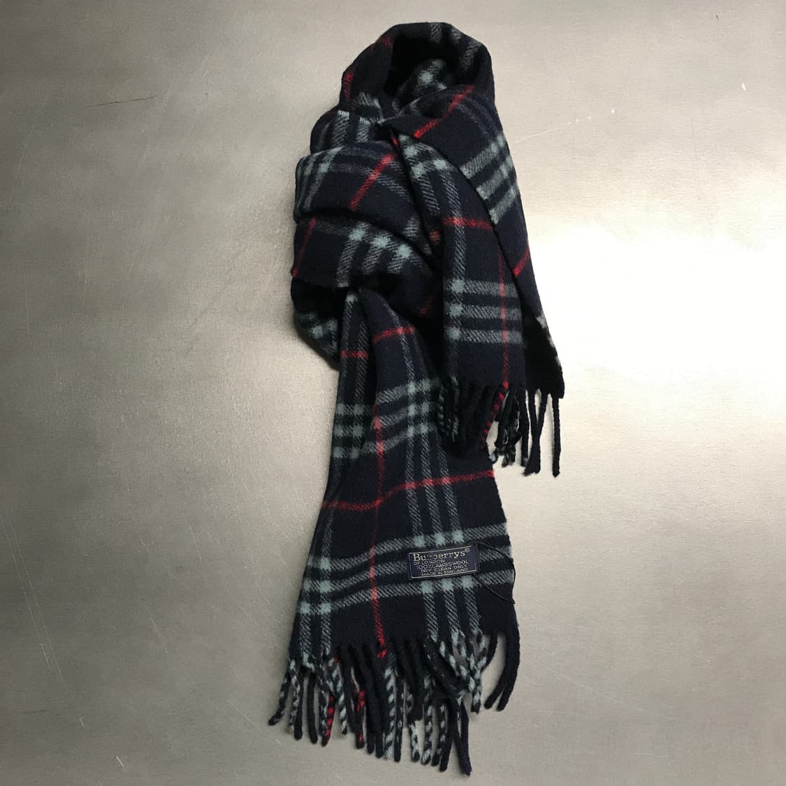 버버리 정품 램스울 머플러 네이비 상품이미지1
