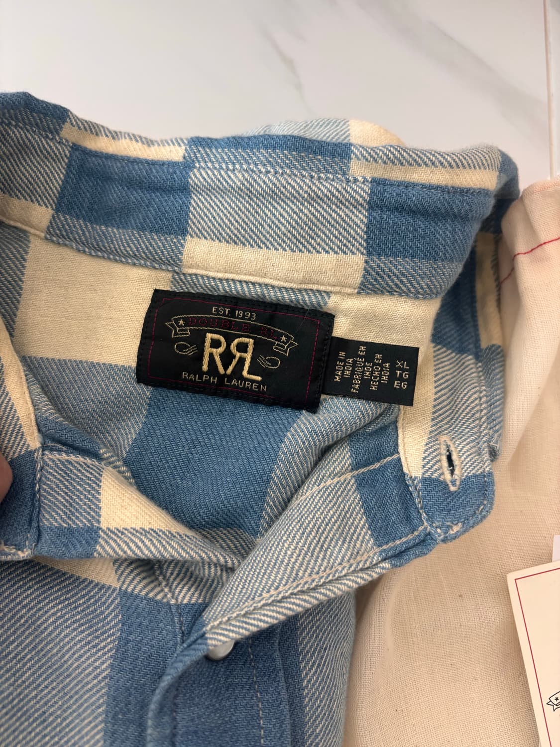 RRL 슬림핏 플래드 트윌 웨스턴셔츠  상품이미지2