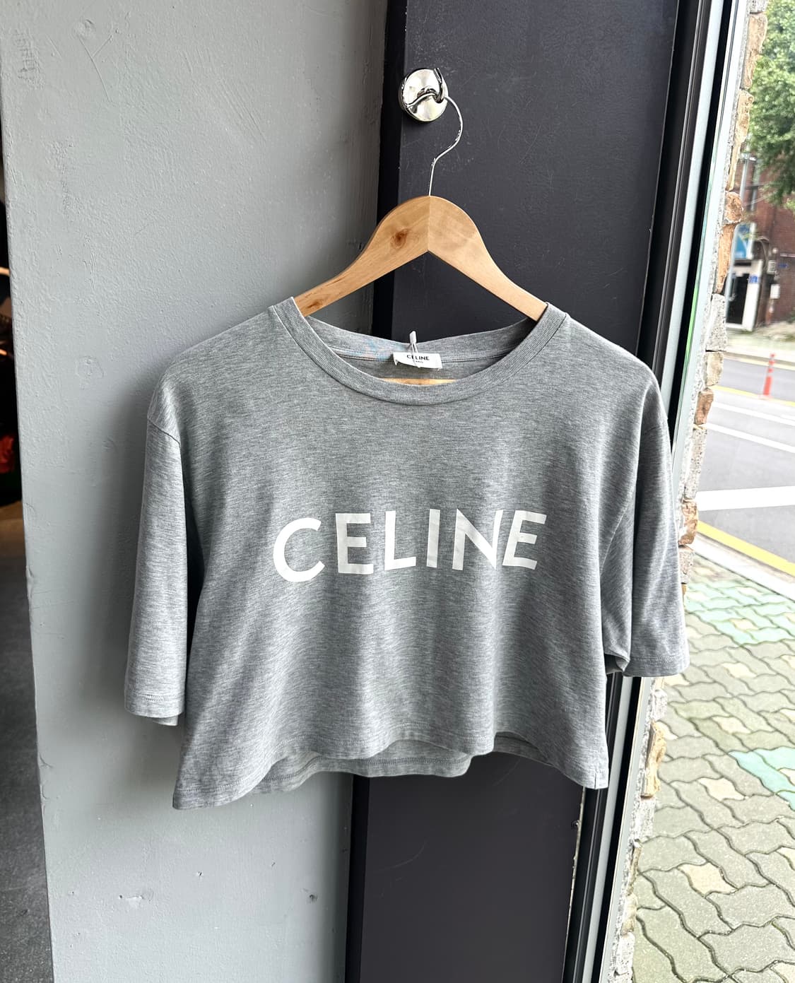 S/ 셀린느 프론트로고 크롭 반팔 상품이미지3