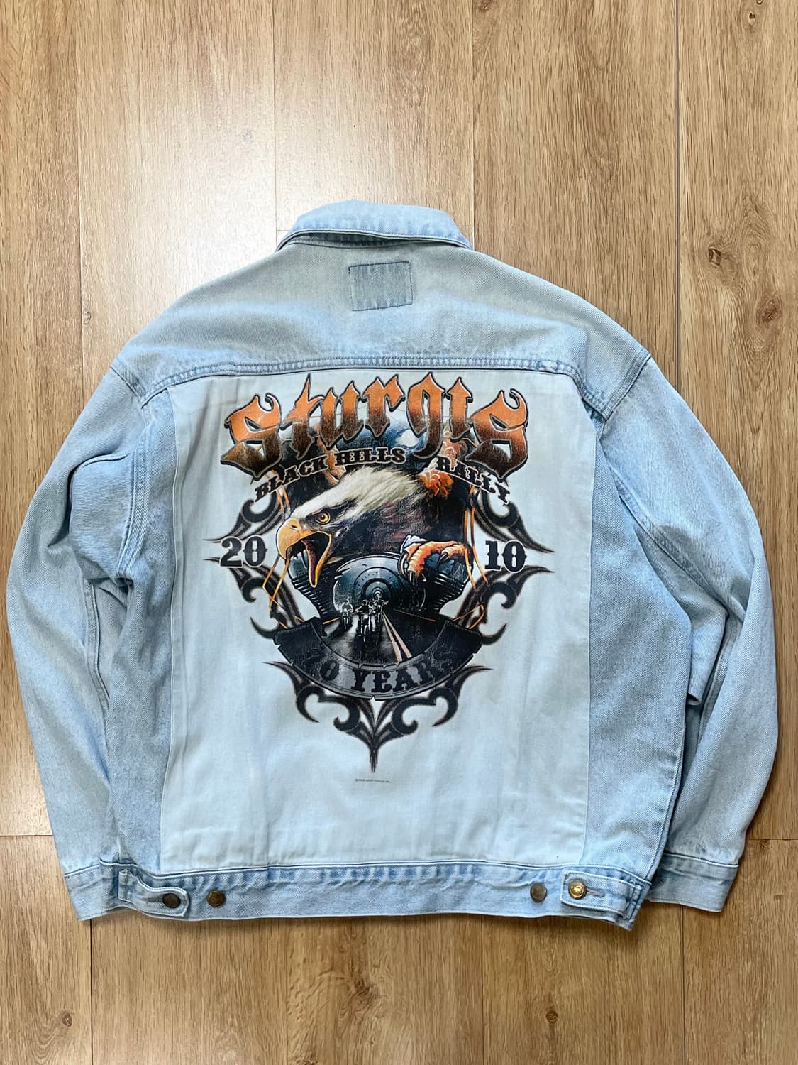 택포) 펩시 X 스터지스 모터사이클랠리 70주년 빈티지 데님 트러커 자켓 상품이미지3