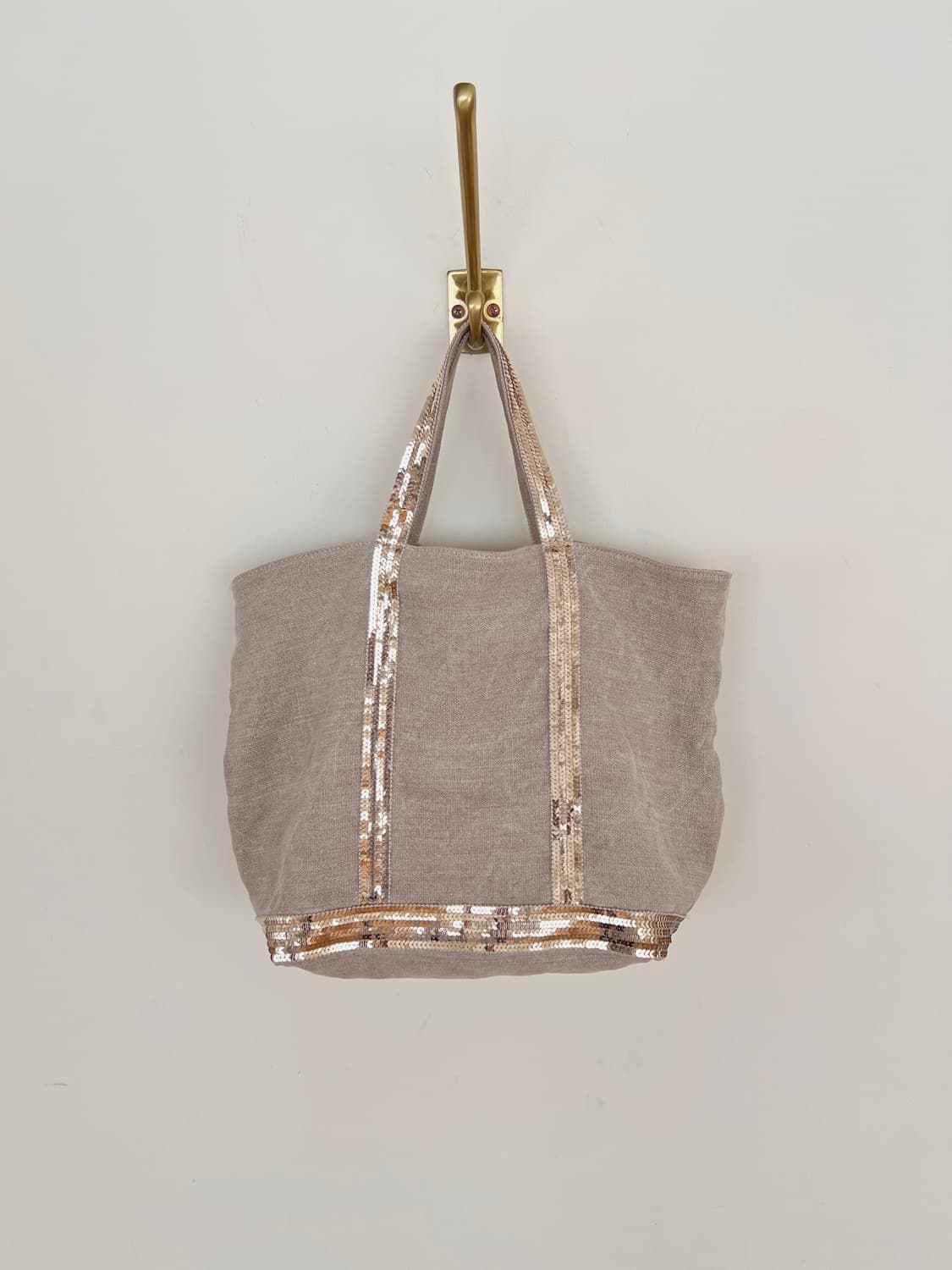 바네사브루노 베이지 리넨 M 카바스백 상품이미지10