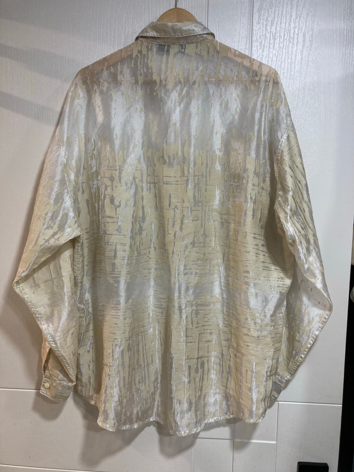 80s Calugi E Gianelli 시스루 패턴 셔츠 상품이미지8