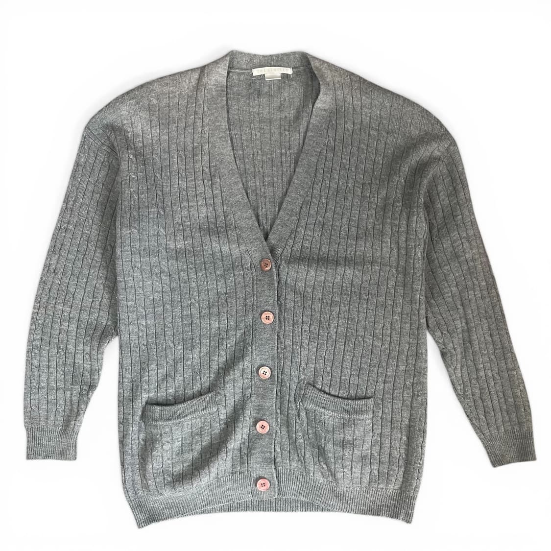 그레이 포켓 케이블 니트 가디건 M 상품이미지1