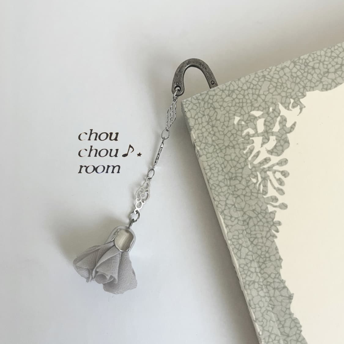 메탈 펜던트 책갈피 ⊰sliver flower⊱ bookmark 상품이미지1