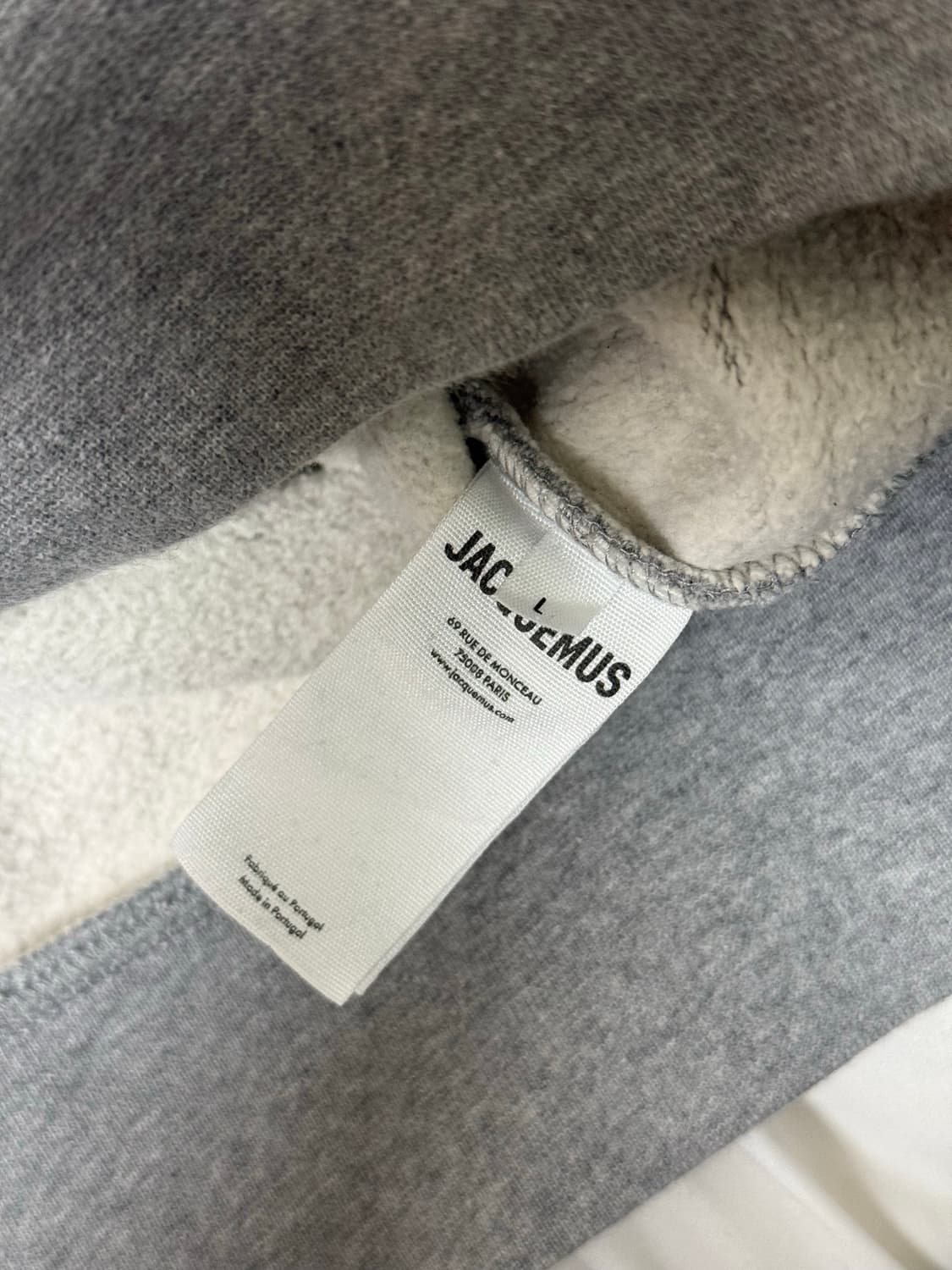 JACQUEMUS 자크뮈스 후드 그레이 L 상품이미지3