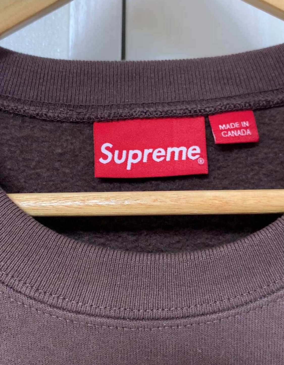 (파워정품) 슈프림 박스로고 크루넥 브라운 22FW L 상품이미지3