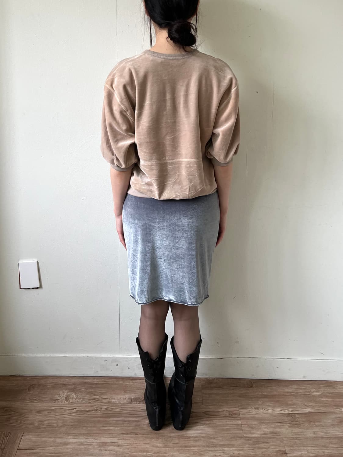 TRANS CONTINENTS 벨벳 랩 스커트 상품이미지10