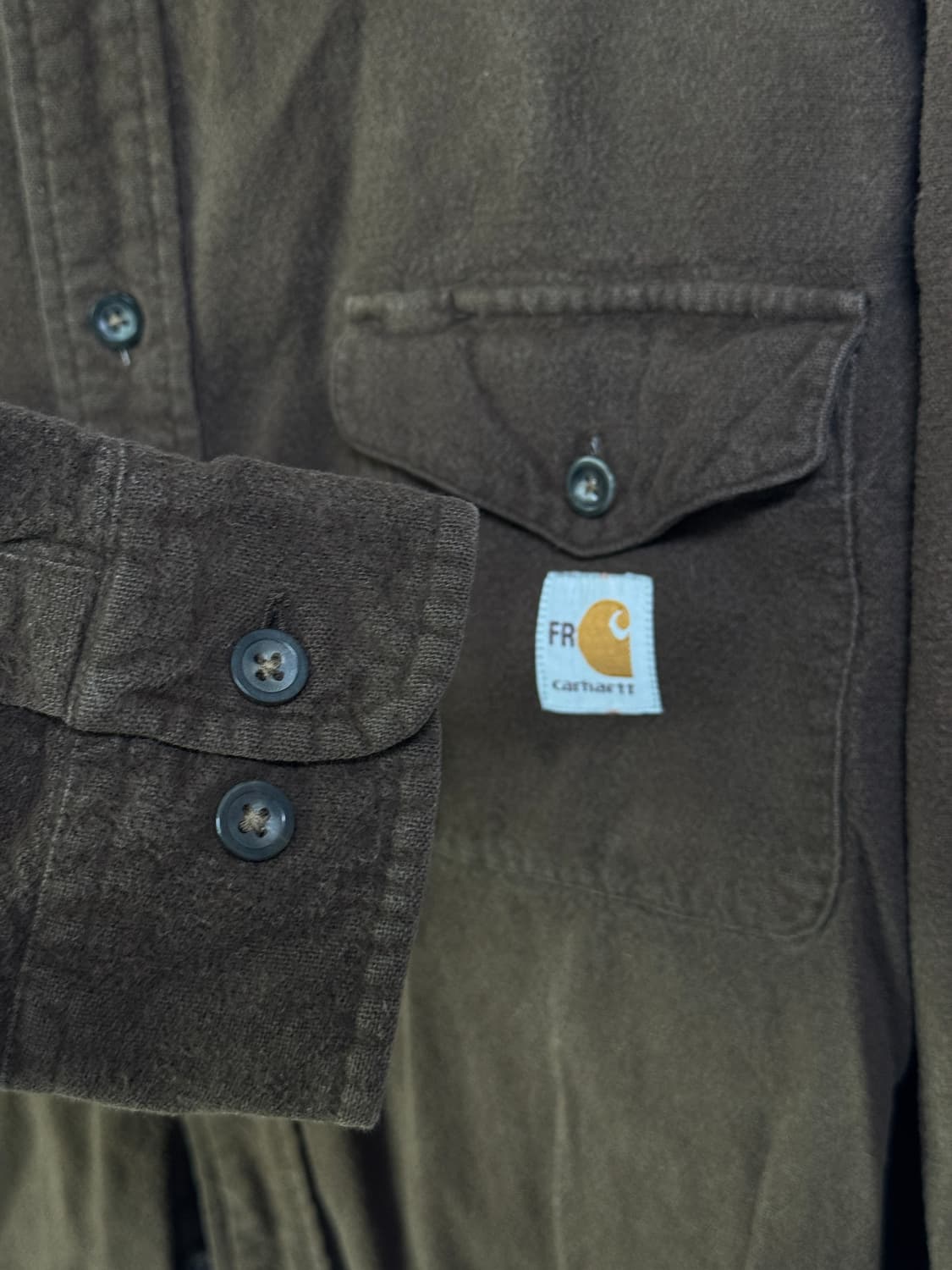 칼하트 FR 워크 기모셔츠 브라운 100 사이즈 상품이미지4