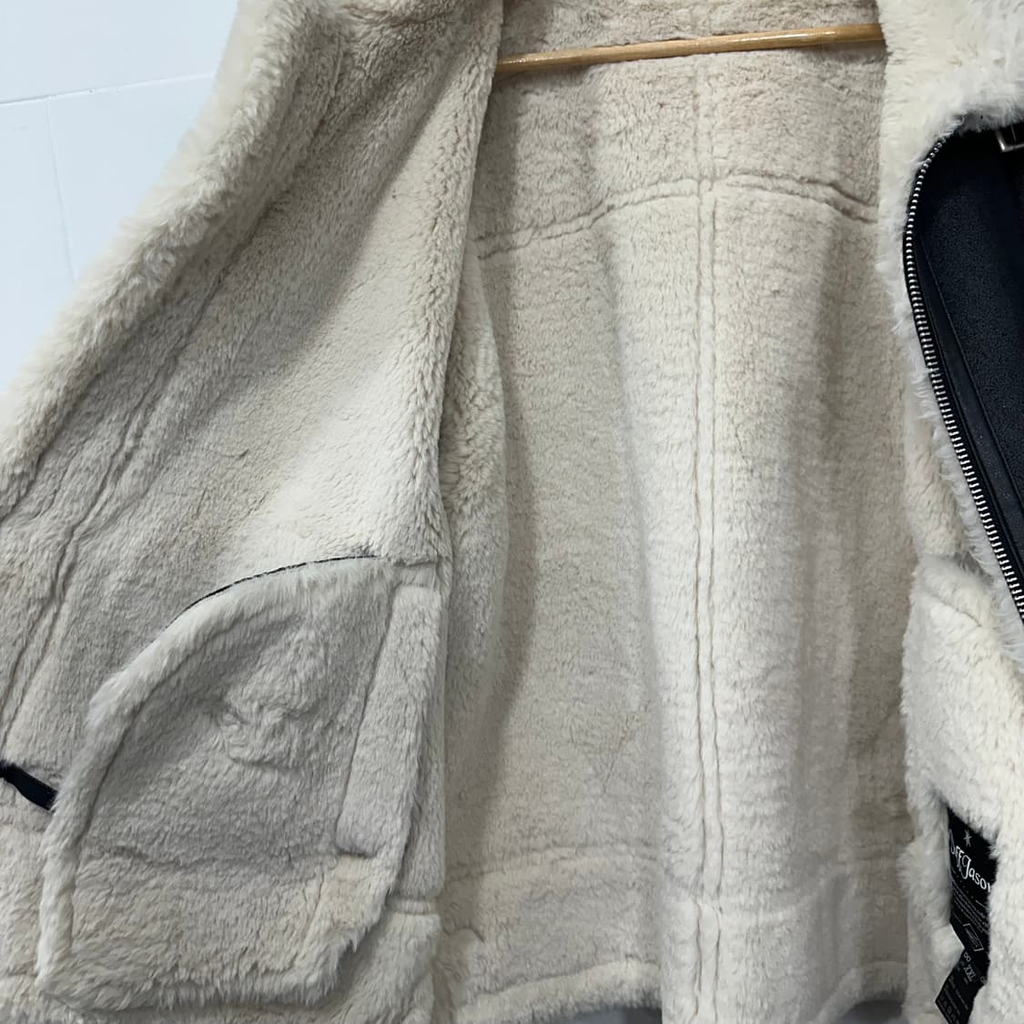 도프제이슨 하프넥 무톤 무스탕 자켓 상품이미지5