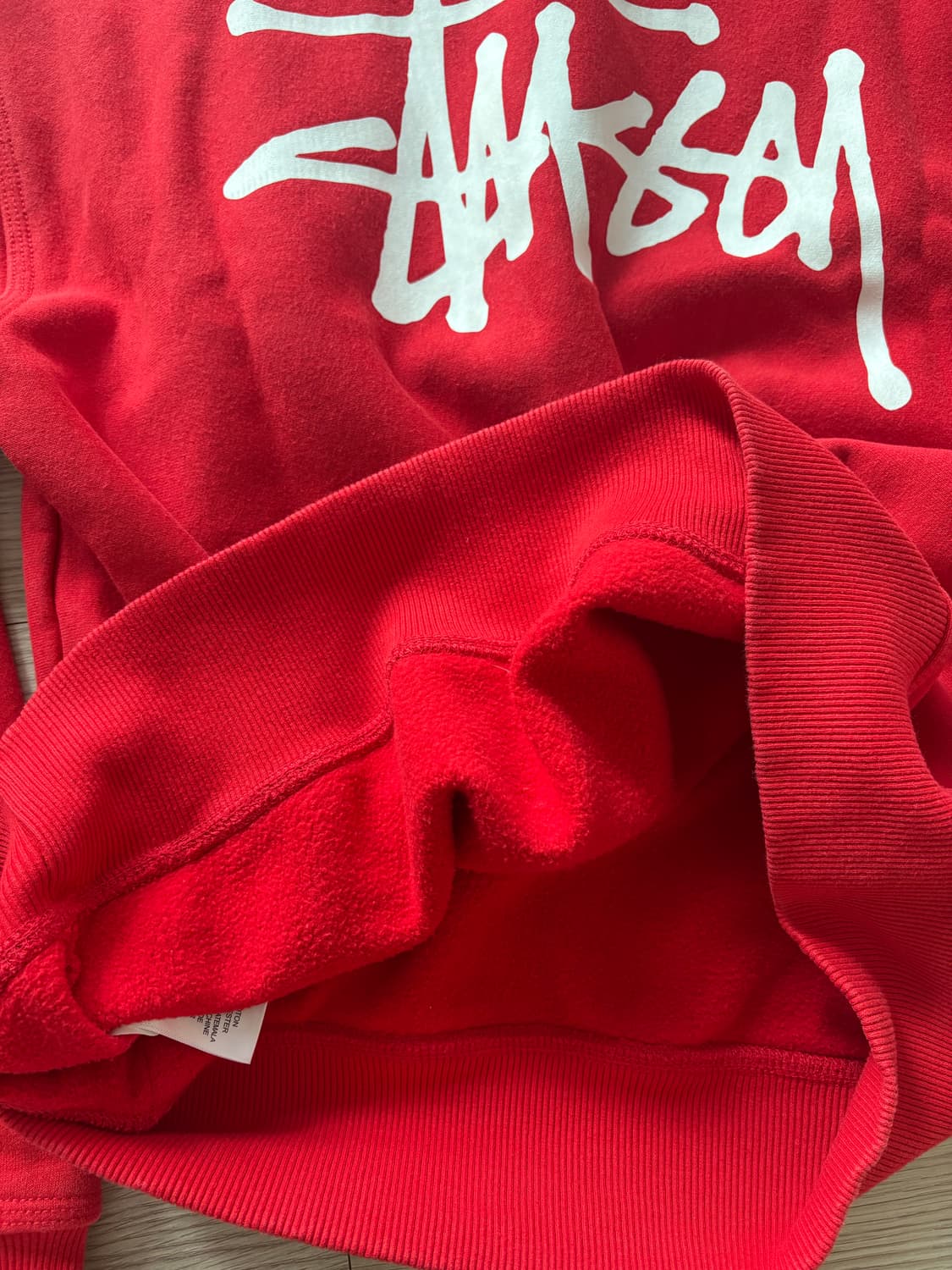 스투시 기모 후드 레드 상품이미지4