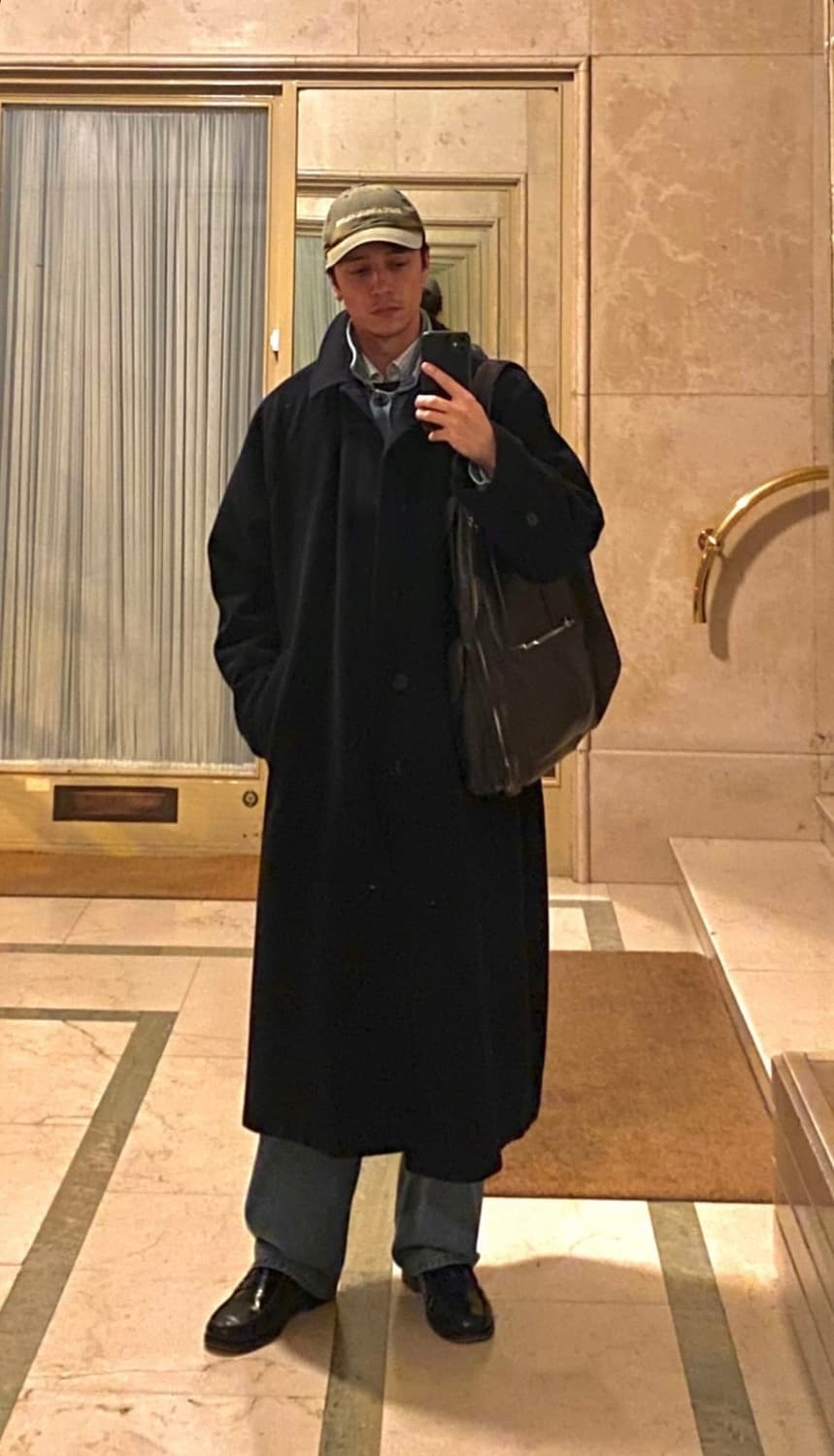 00’s 아르마니 캐시미어 코트 빈티지 발마칸 코트 상품이미지10