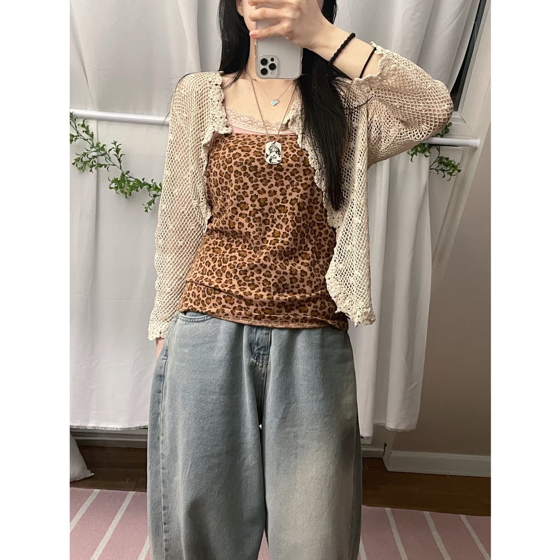 호피 레오파드 슬리브리스 상품이미지5