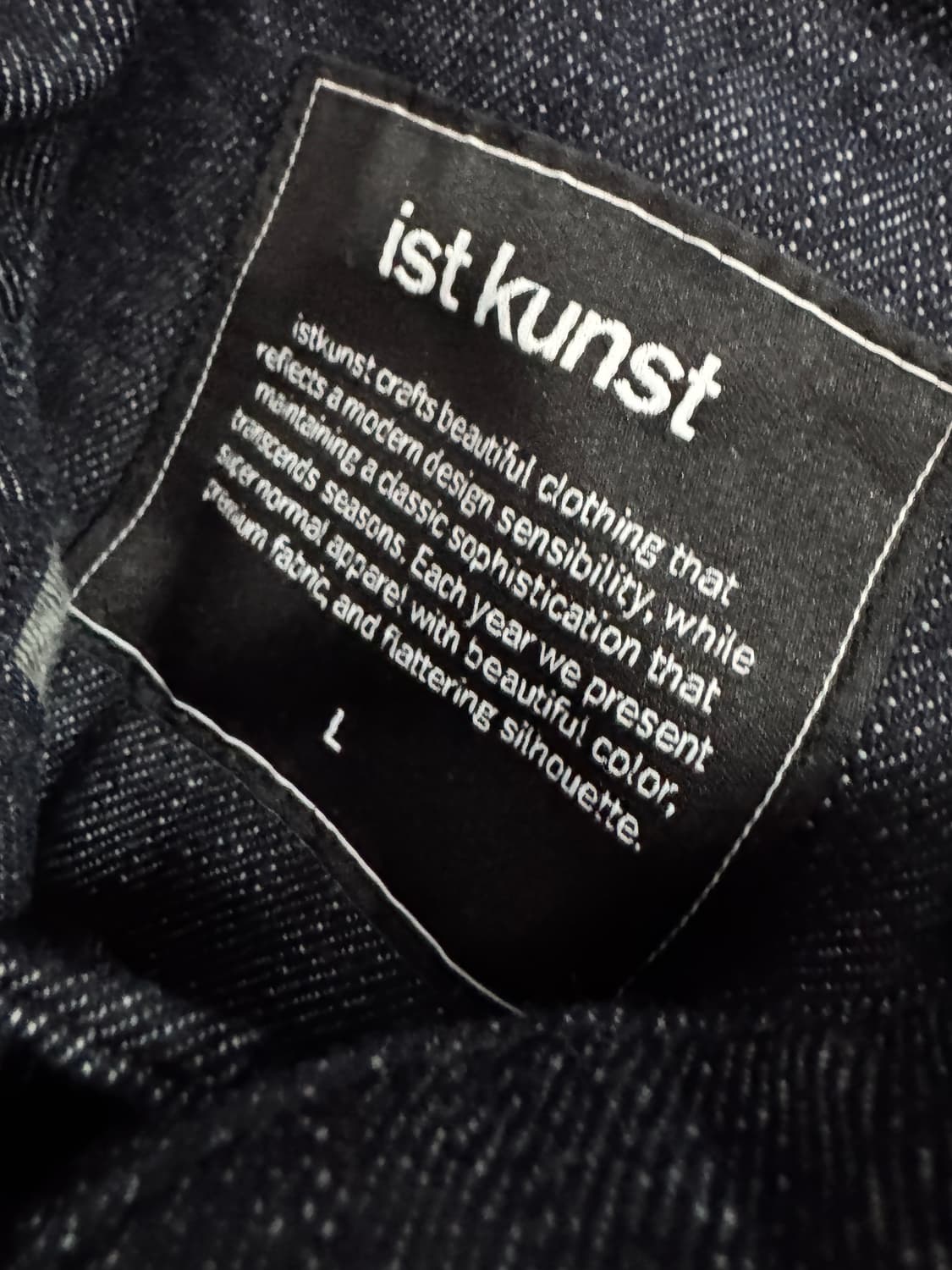 남여공용 이스트쿤스트 인디고 생지 데님 셔츠 자켓 L 상품이미지3