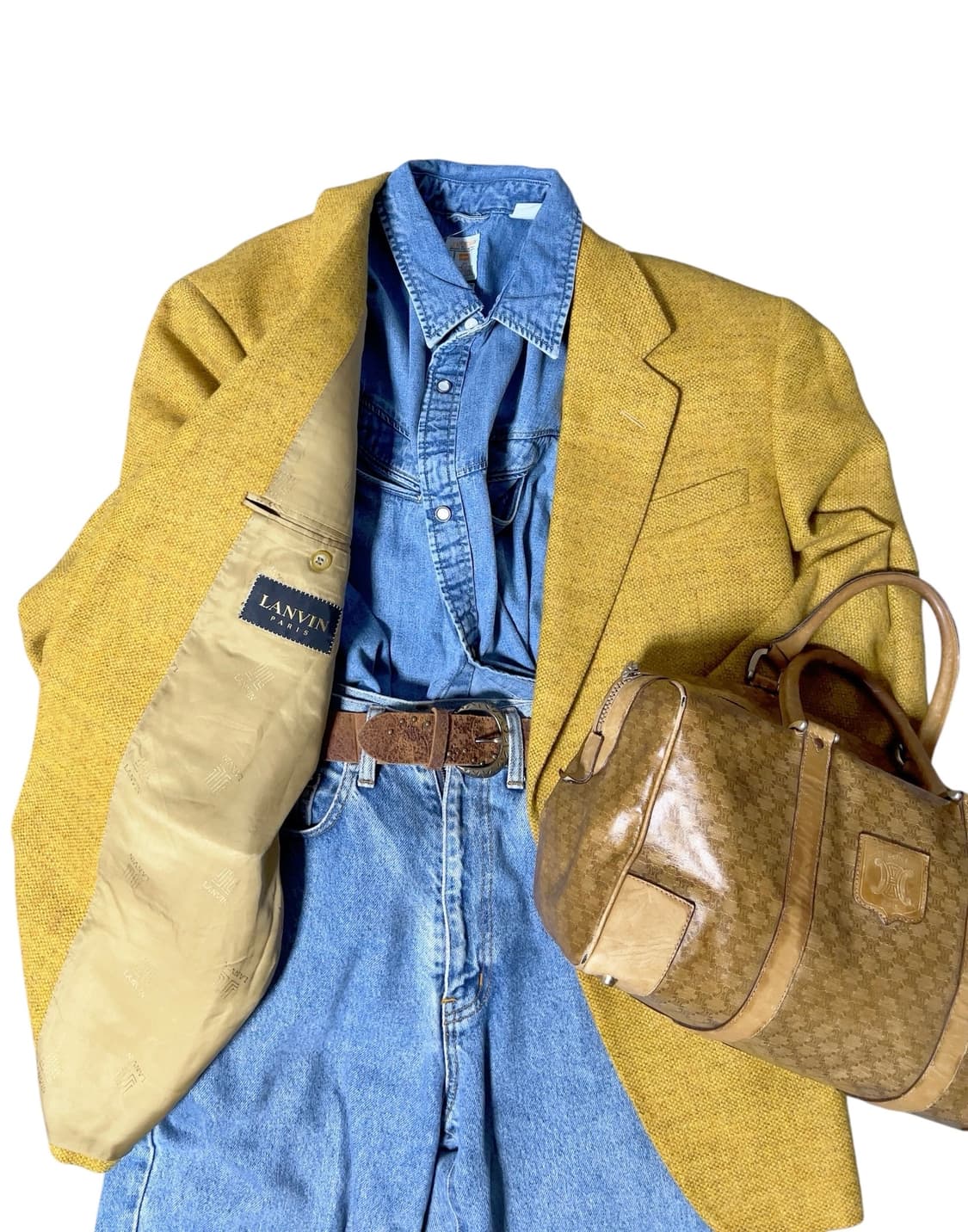 명품 LANVIN 랑방 옐로우 울 자켓 50 상품이미지1