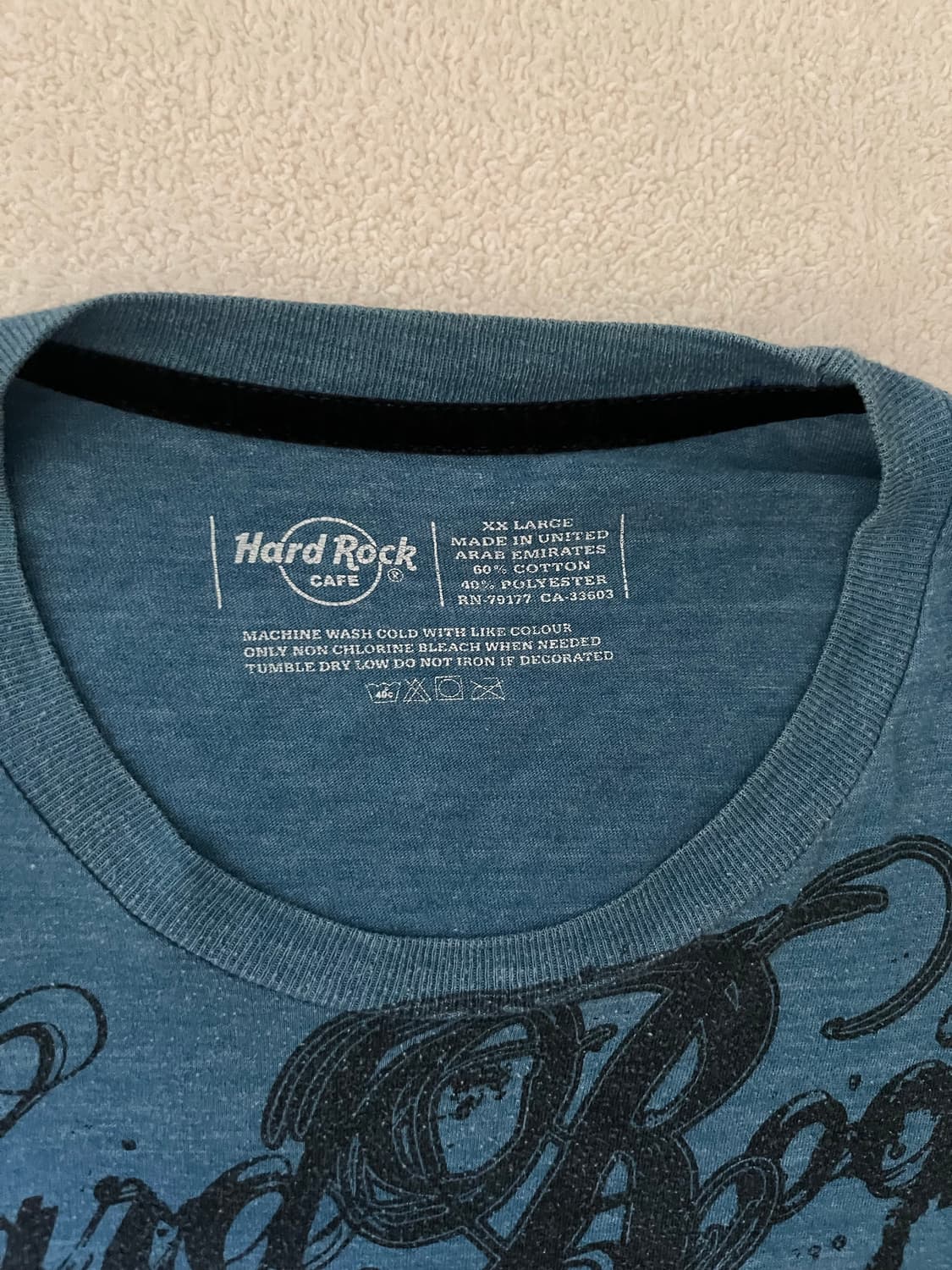 hard rock cafe 로고 디자인 반팔티 xxl 상품이미지4