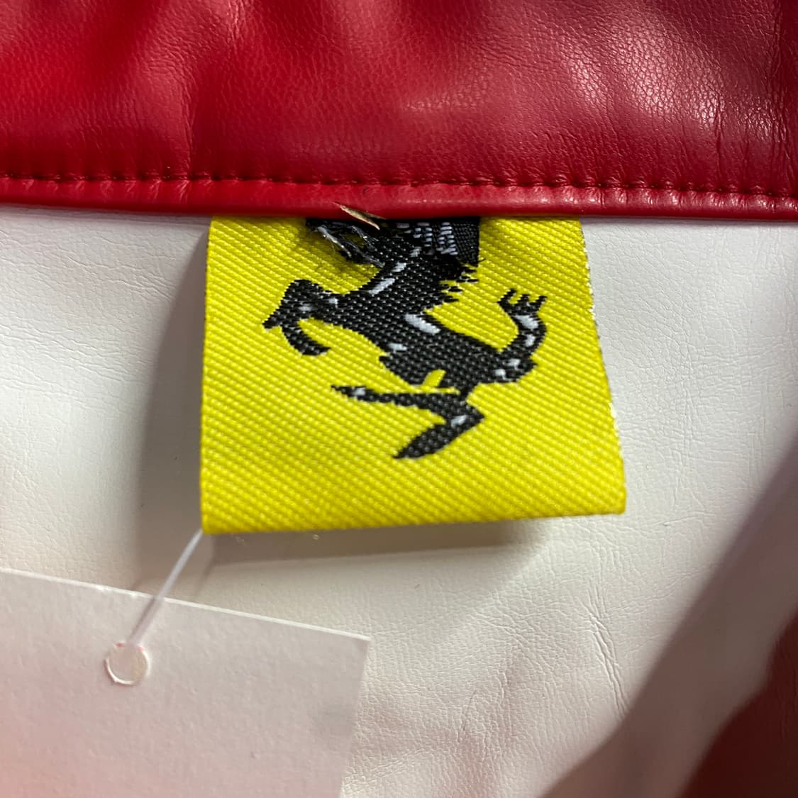 페라리 F1 자수로고 레드 레더자켓 B3619 상품이미지4