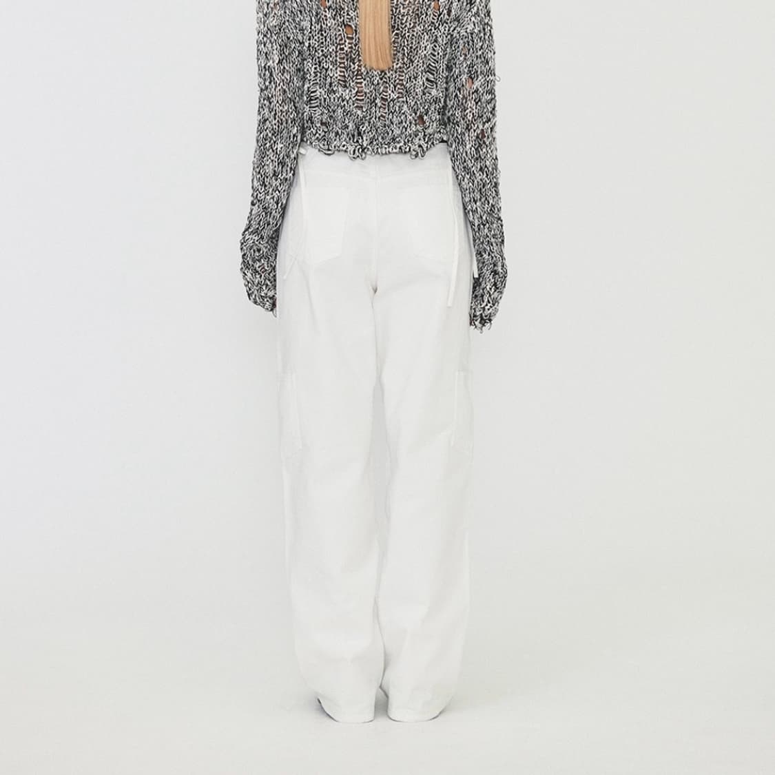 DIAGONAL 다이애그널 Ribbon strap pocket denim 상품이미지2