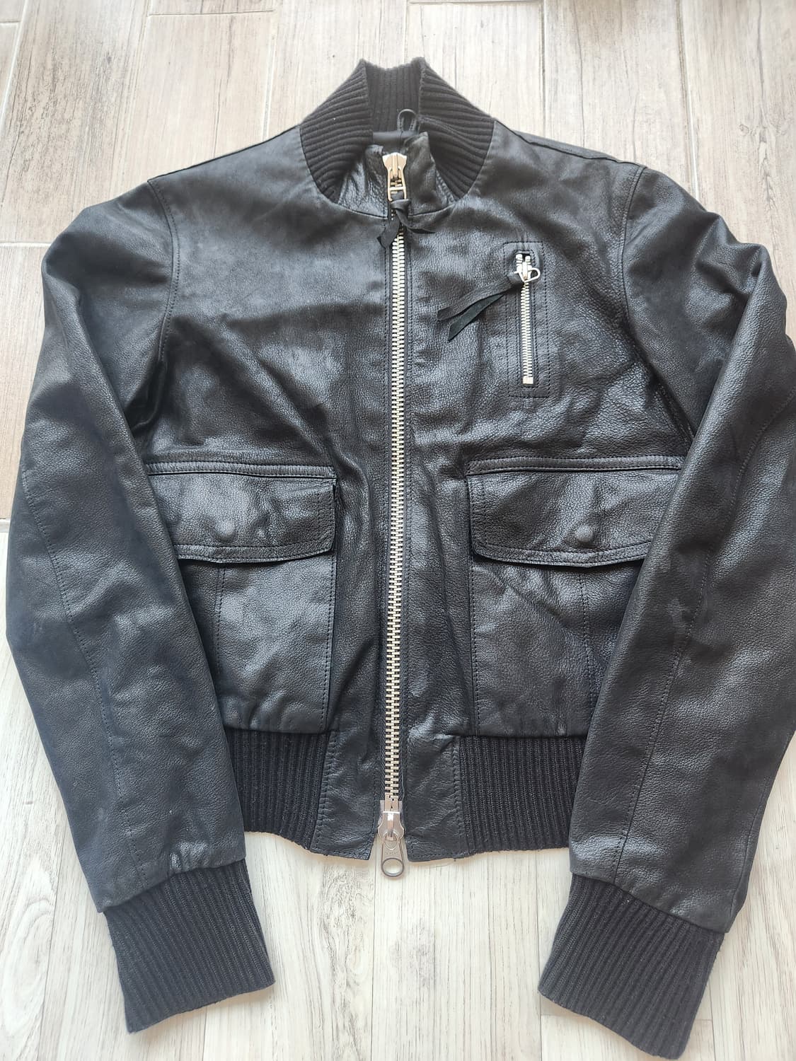 캐나다 빈티지 루츠(Roots) 크롭 가죽 자켓 95 상품이미지1