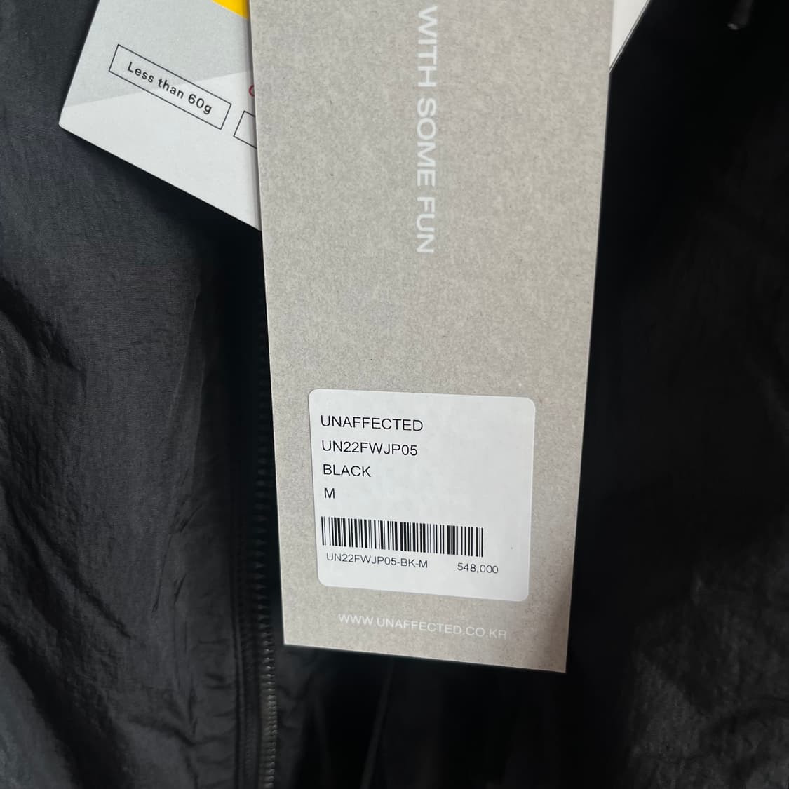 [새상품]언어펙티드 패디드 파라슈트 점퍼 블랙 상품이미지6